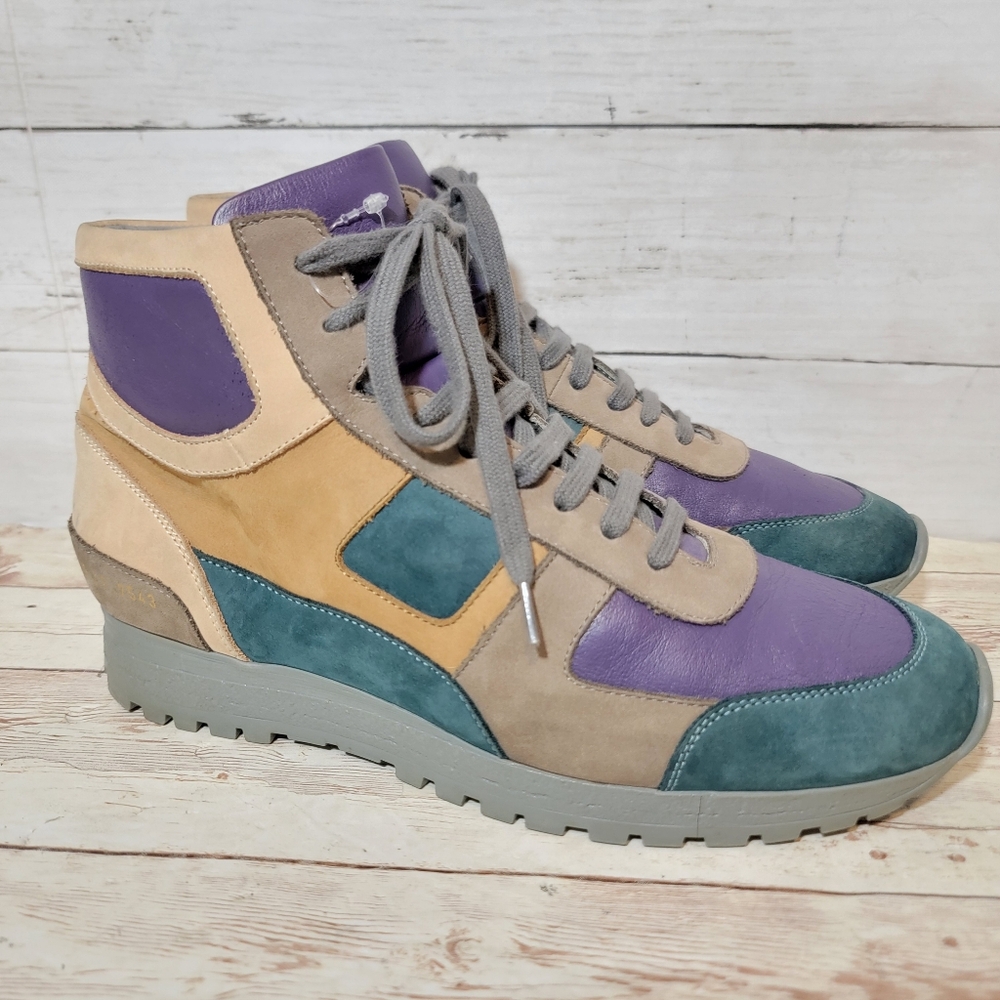Common Projects × Robert Geller hightop trainers